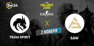 Прогноз на матч CS2 − ESL Challenger, Team Spirit − sAw