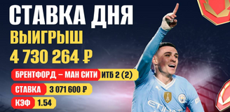 Клиент OLIMPBET выиграл 4 700 000 на камбэке «Ман Сити»