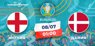 Прогноз на матч Чемпионата Европы Англия – Дания: без сенсаций в полуфинале не обойдется