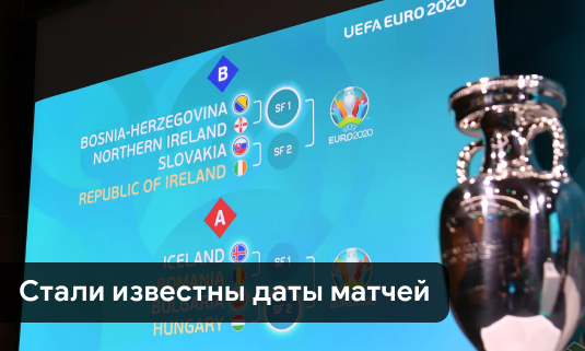 Объявлены новые даты стыковых матчей за места на Евро-2020