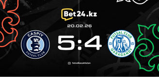 Revisão da partida Kaspiy – Караганда 20.02.2026