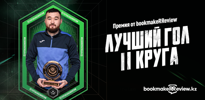 Миралы Галиев из МФК «Байтерек» получил награду за лучший гол второго круга